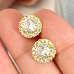 Boucles d'oreilles à clous en or plaqué - Bijoux hypoallergéniques élégants pour femmes