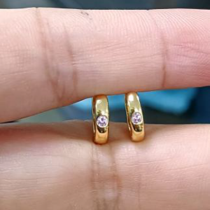 Boucles d'oreilles mini huggie dorées - Boucles d'oreilles délicates, hypoallergéniques