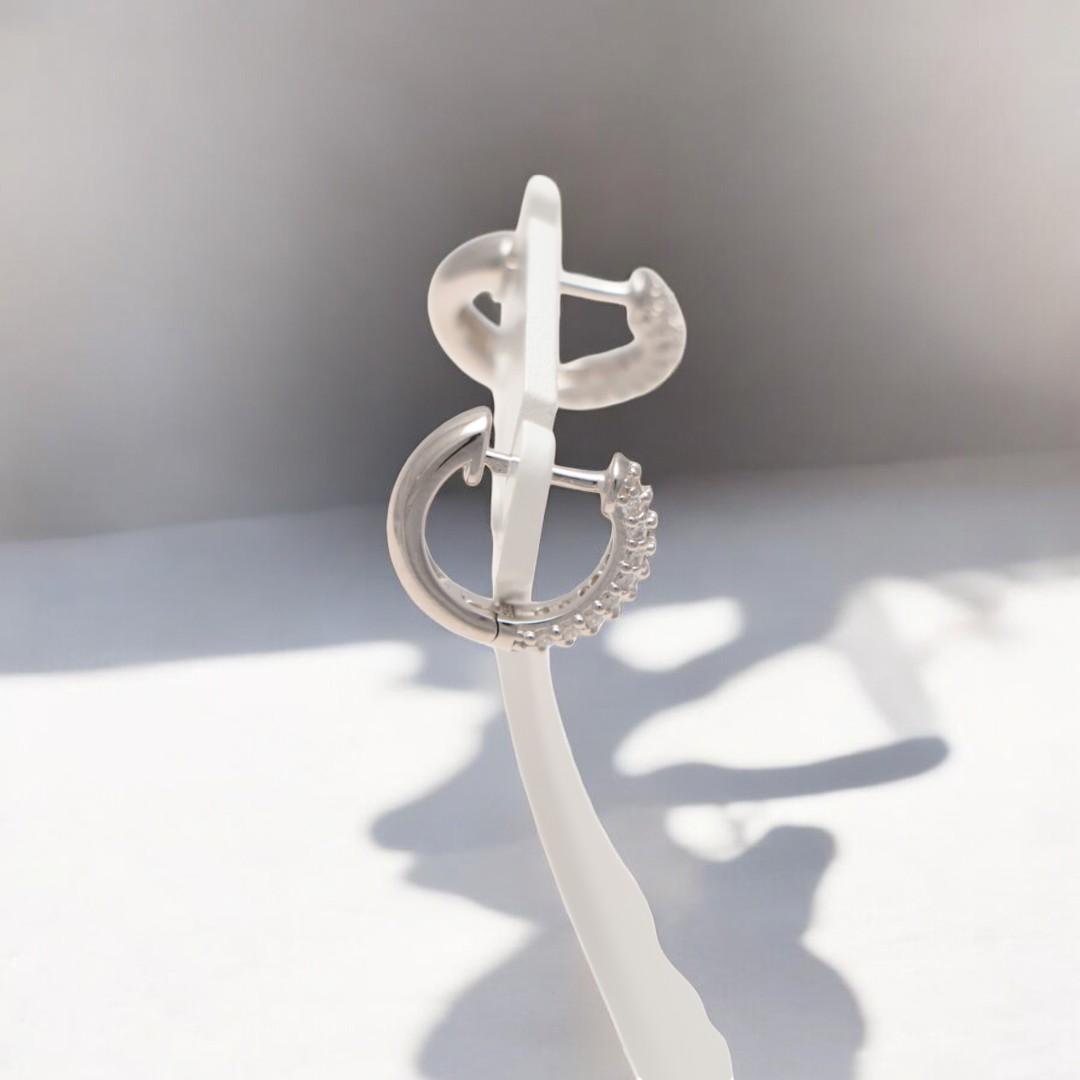 Pétillez et Brillez : Boucles d'Oreilles en Argent Sterling avec Accents en Zircon Cubique – Image 5