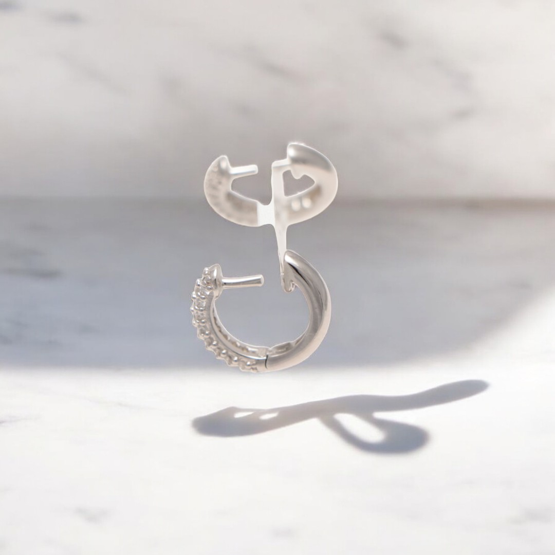 Pétillez et Brillez : Boucles d'Oreilles en Argent Sterling avec Accents en Zircon Cubique – Image 7