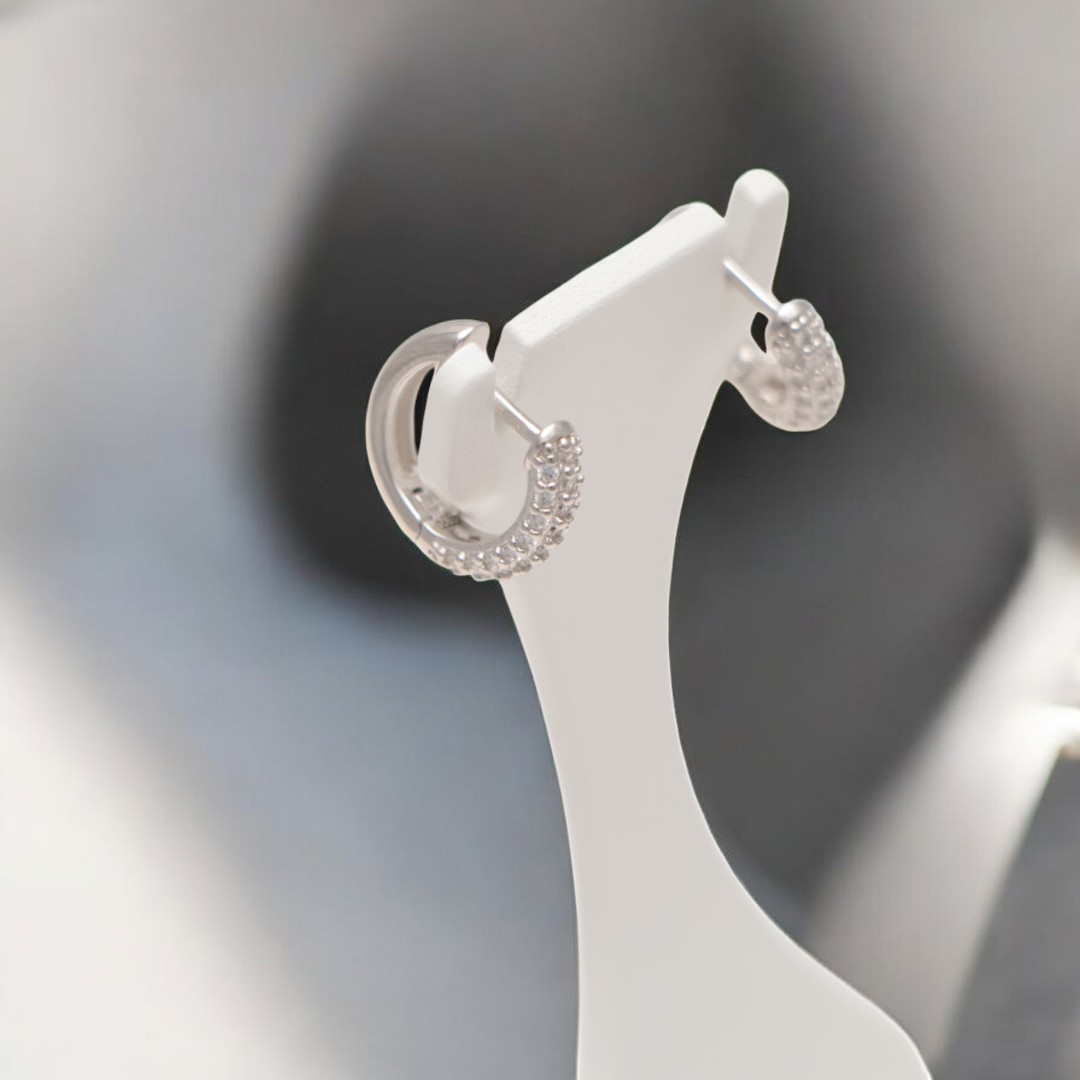 Pétillez et Brillez : Boucles d'Oreilles en Argent Sterling avec Accents en Zircon Cubique – Image 11