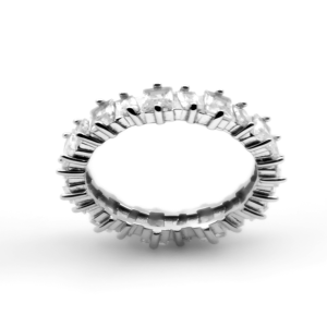 Superbe bague en argent sterling 925 avec zircon cubique - Taille 7-8