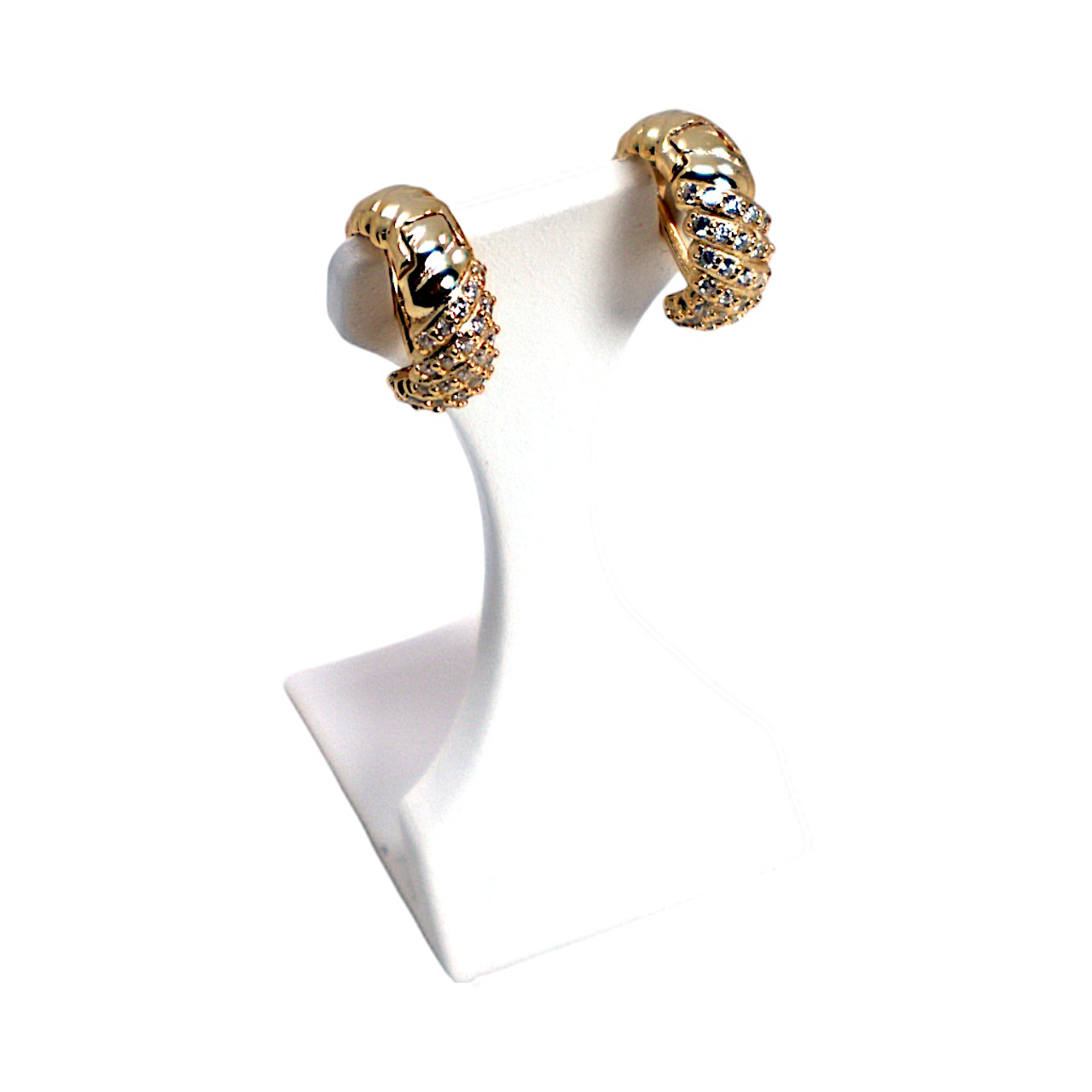 Petites Boucles d'Oreilles Plaquées Or avec Zirconium Cubique Étincelant - et Abordables – Image 5