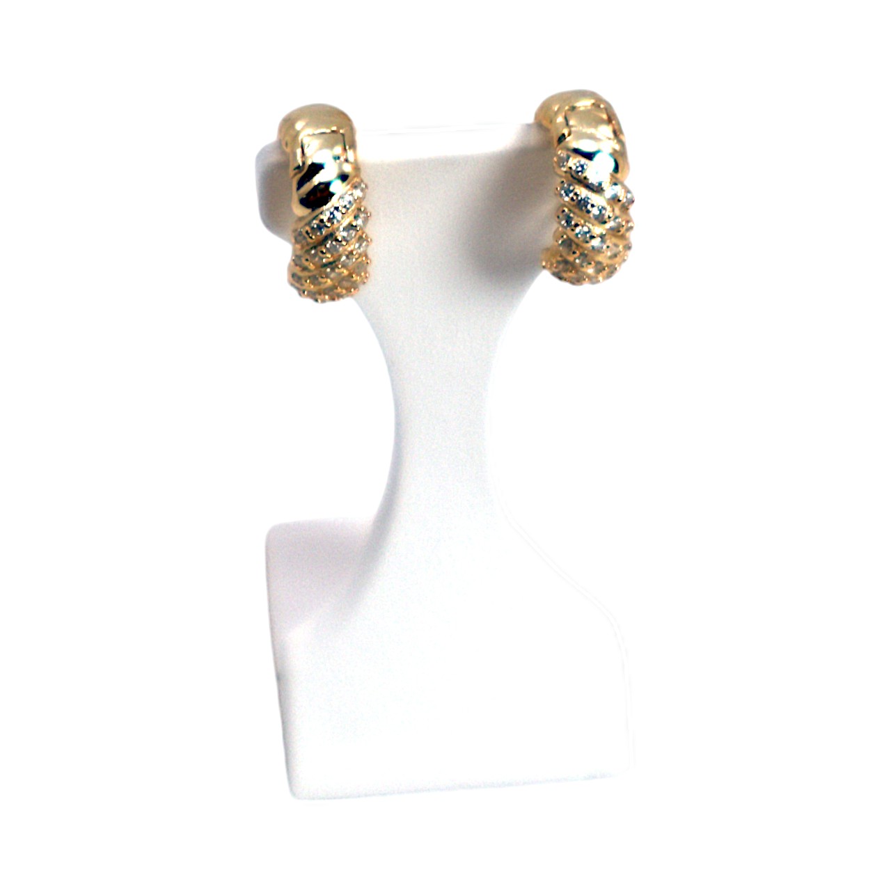Petites Boucles d'Oreilles Plaquées Or avec Zirconium Cubique Étincelant - et Abordables – Image 6