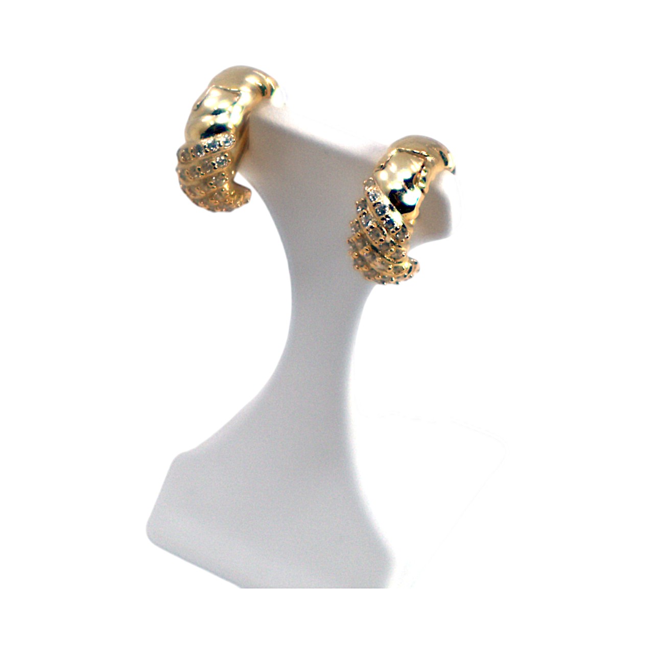 Petites Boucles d'Oreilles Plaquées Or avec Zirconium Cubique Étincelant - et Abordables – Image 8