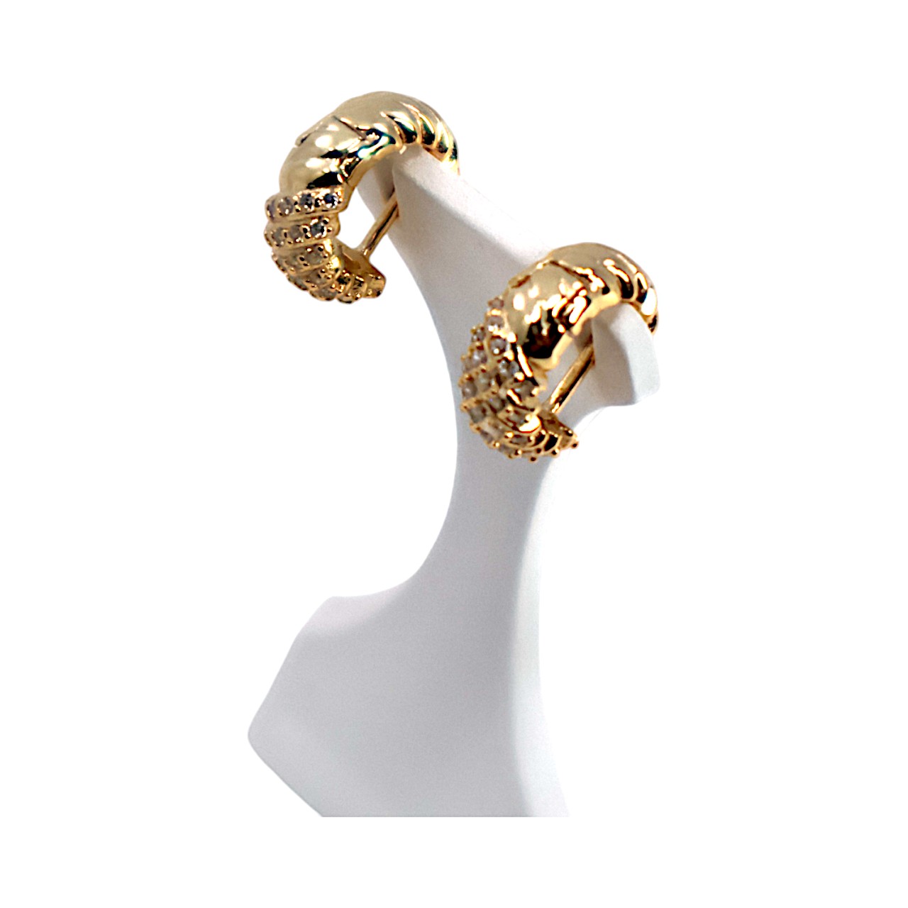 Petites Boucles d'Oreilles Plaquées Or avec Zirconium Cubique Étincelant - et Abordables – Image 9