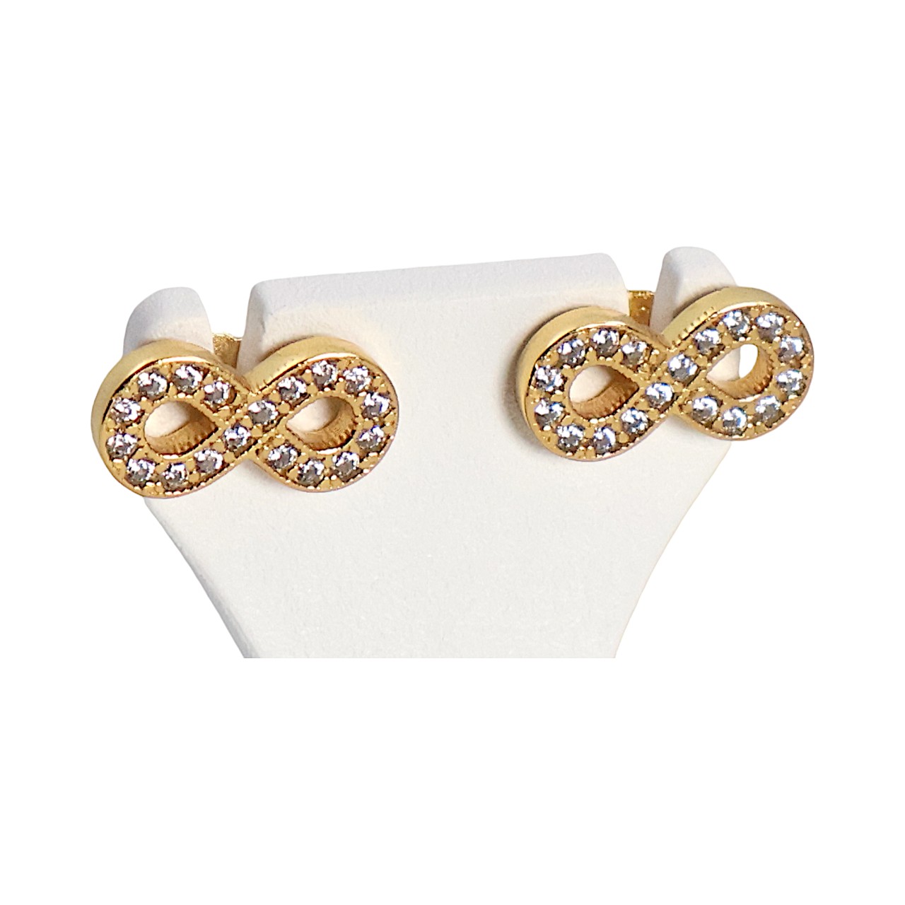 Brillez et éclairez avec des boucles d'oreilles clous infini plaquées or 18K Enriched – Image 8
