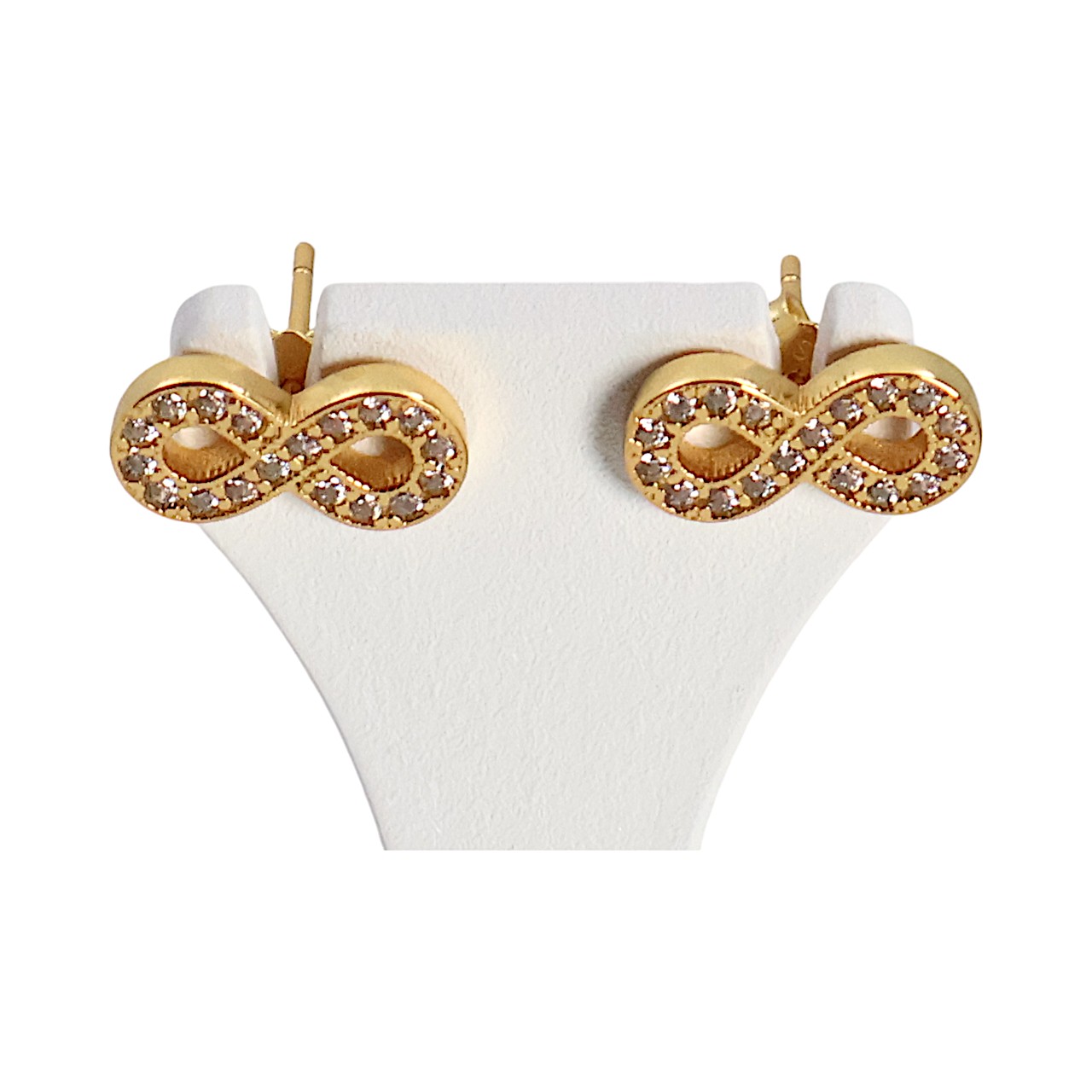 Brillez et éclairez avec des boucles d'oreilles clous infini plaquées or 18K Enriched – Image 9