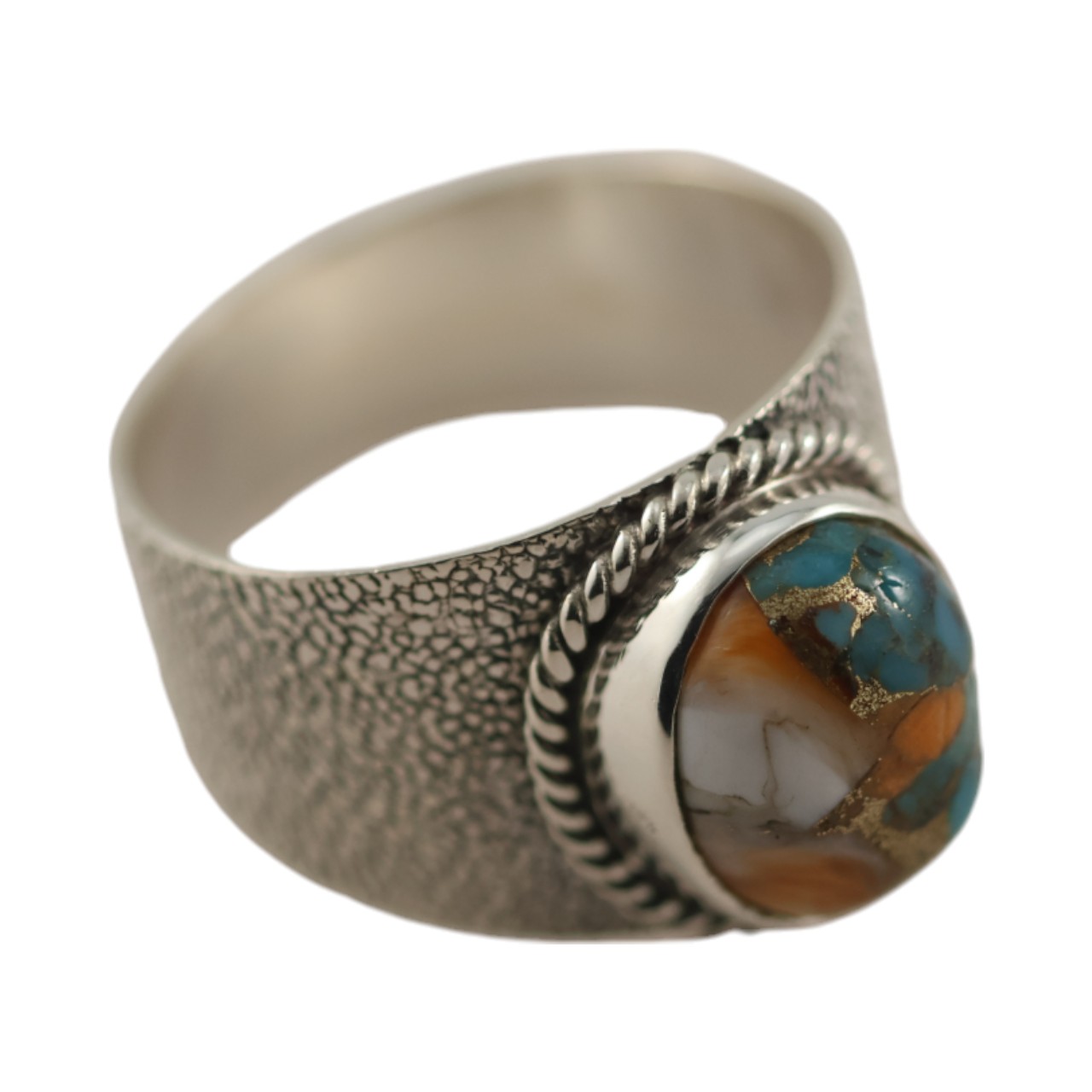 Bague en cuivre, huître et turquoise incontournable | en argent sterling - Taille 7-8-9 – Image 6