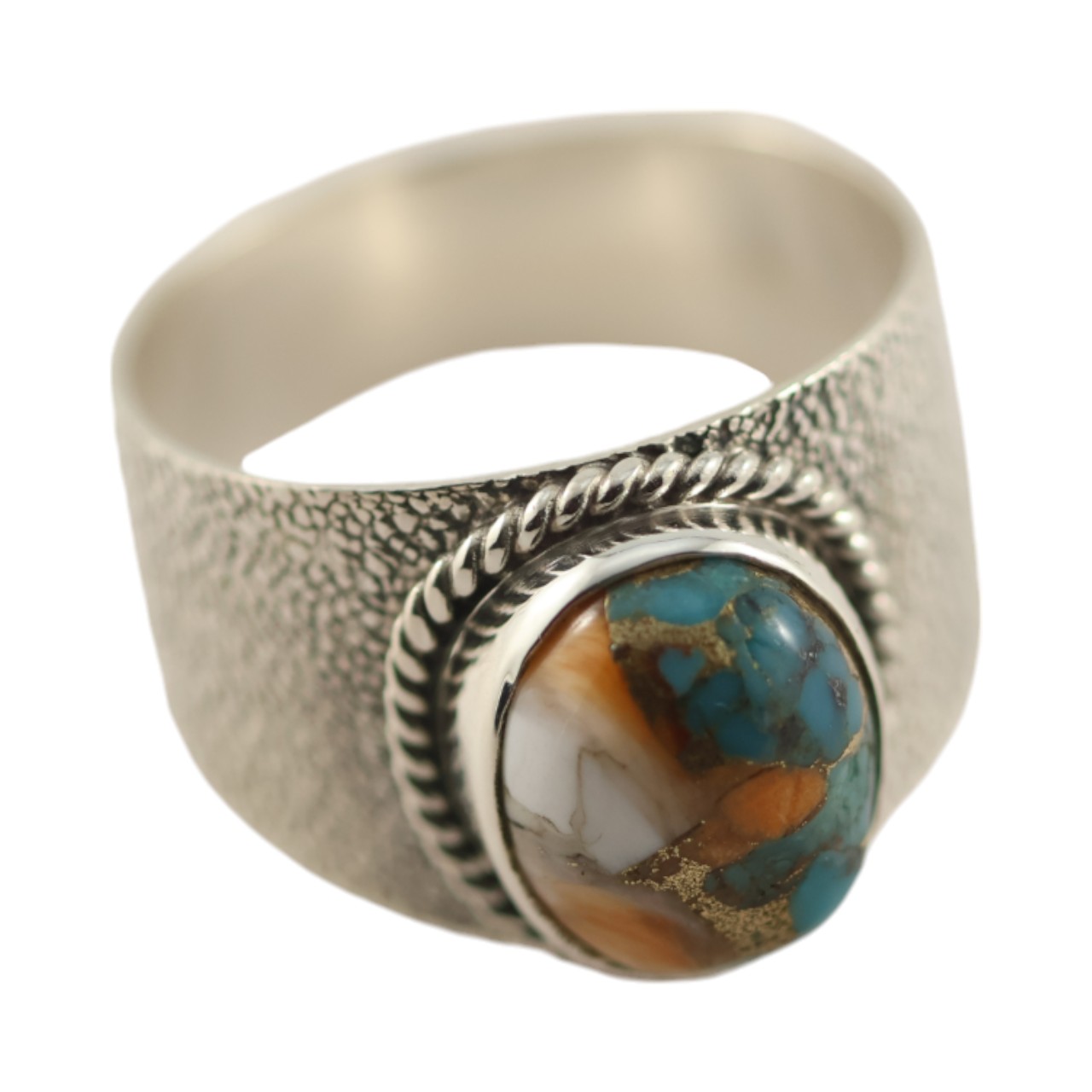 Bague en cuivre, huître et turquoise incontournable | en argent sterling - Taille 7-8-9 – Image 4