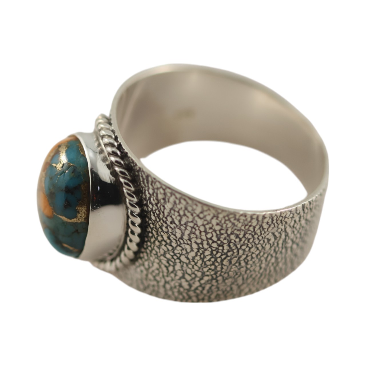 Bague en cuivre, huître et turquoise incontournable | en argent sterling - Taille 7-8-9 – Image 2