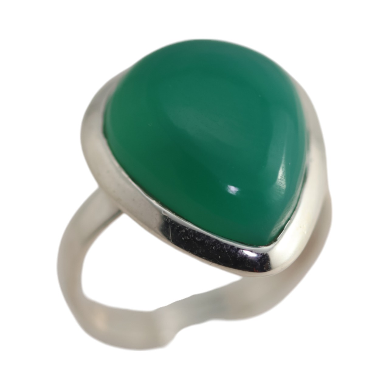 Bague en onyx vert en forme de goutte - La beauté de la nature - Taille 7-8 – Image 6