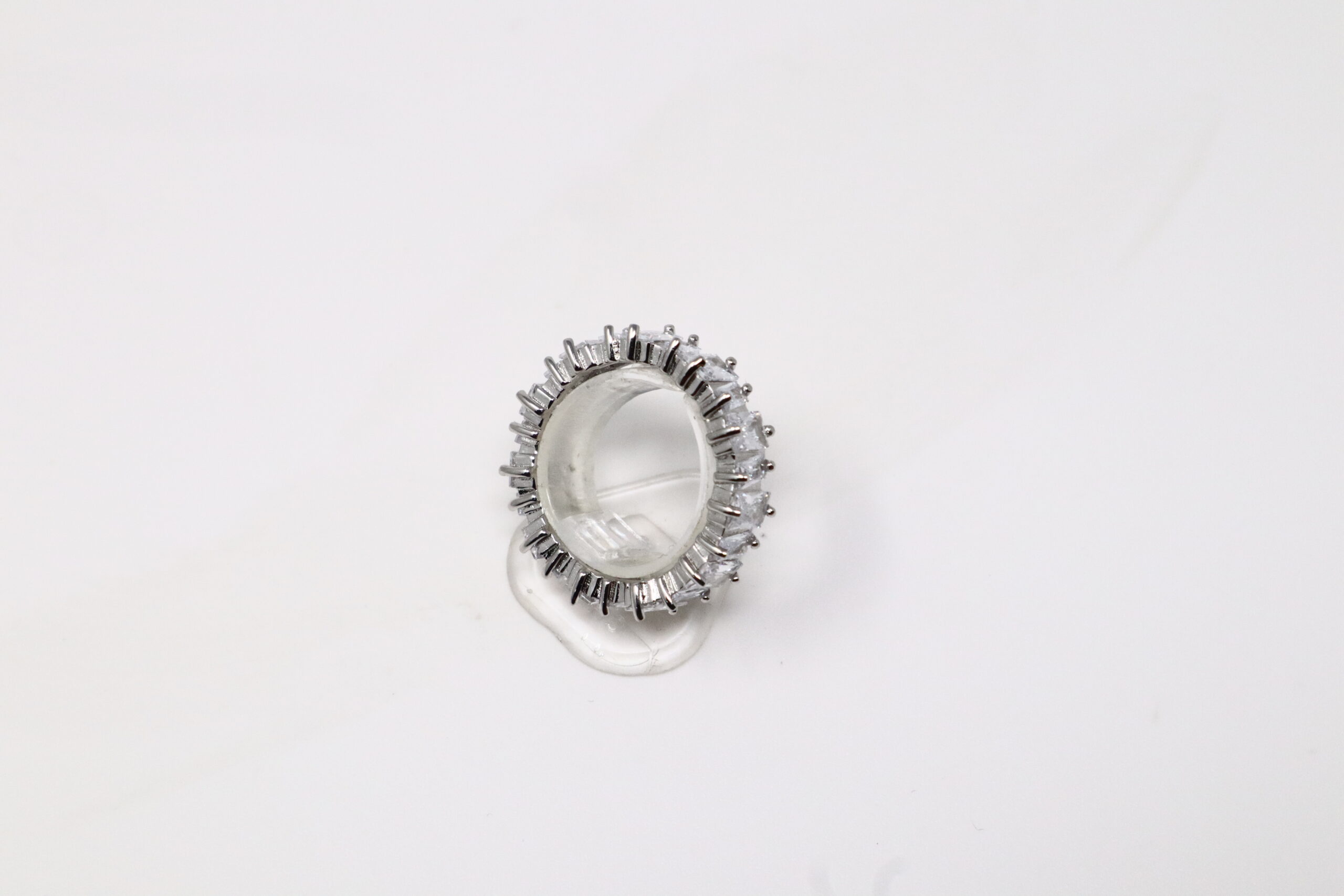 Superbe bague en argent sterling 925 avec zircon cubique - Taille 7-8 – Image 3