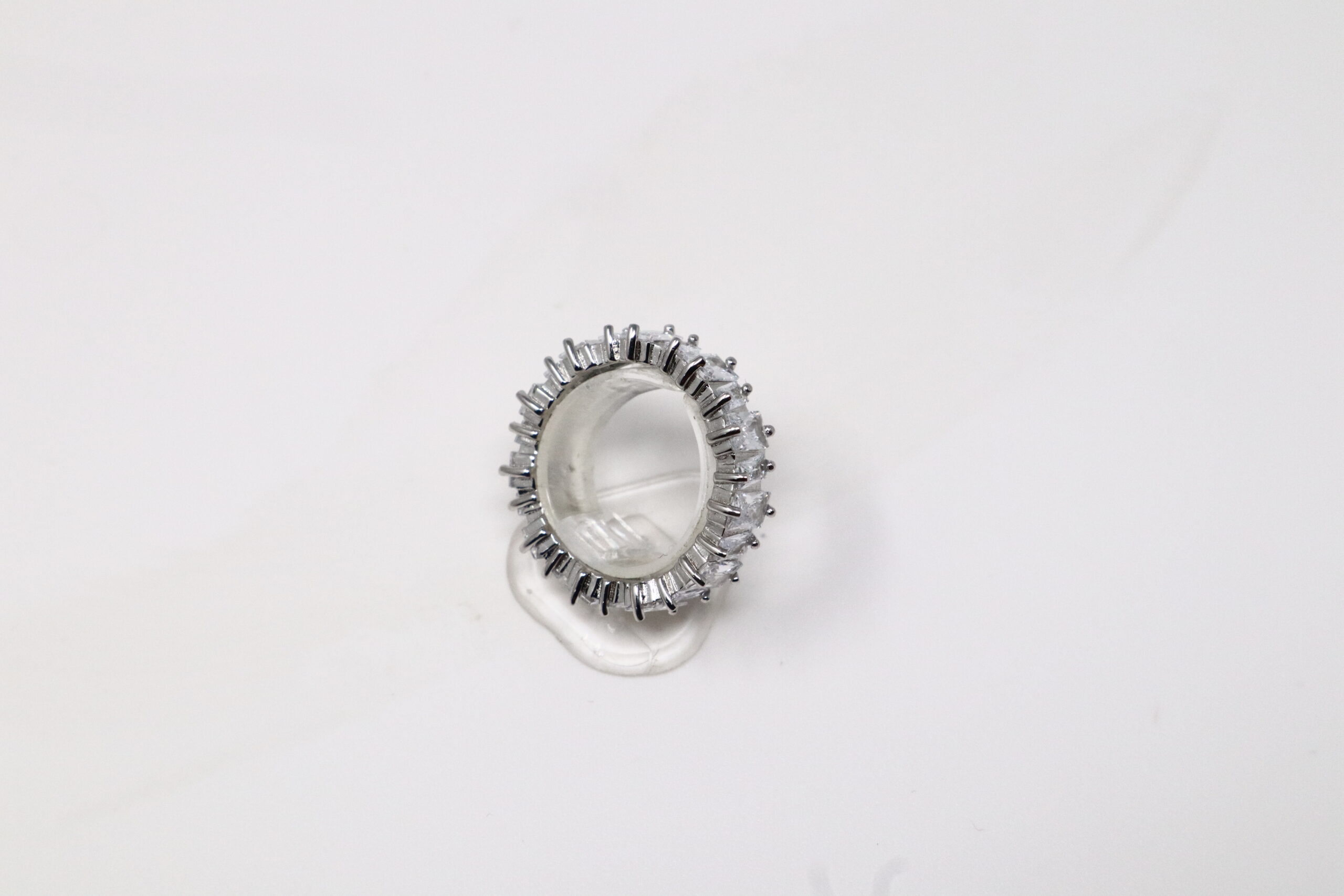 Superbe bague en argent sterling 925 avec zircon cubique - Taille 7-8 – Image 12