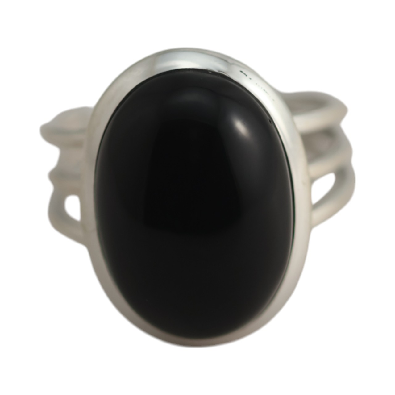 Superbe Bague en Argent avec Onyx Noir | Élégance Épurée - Taille 7-8