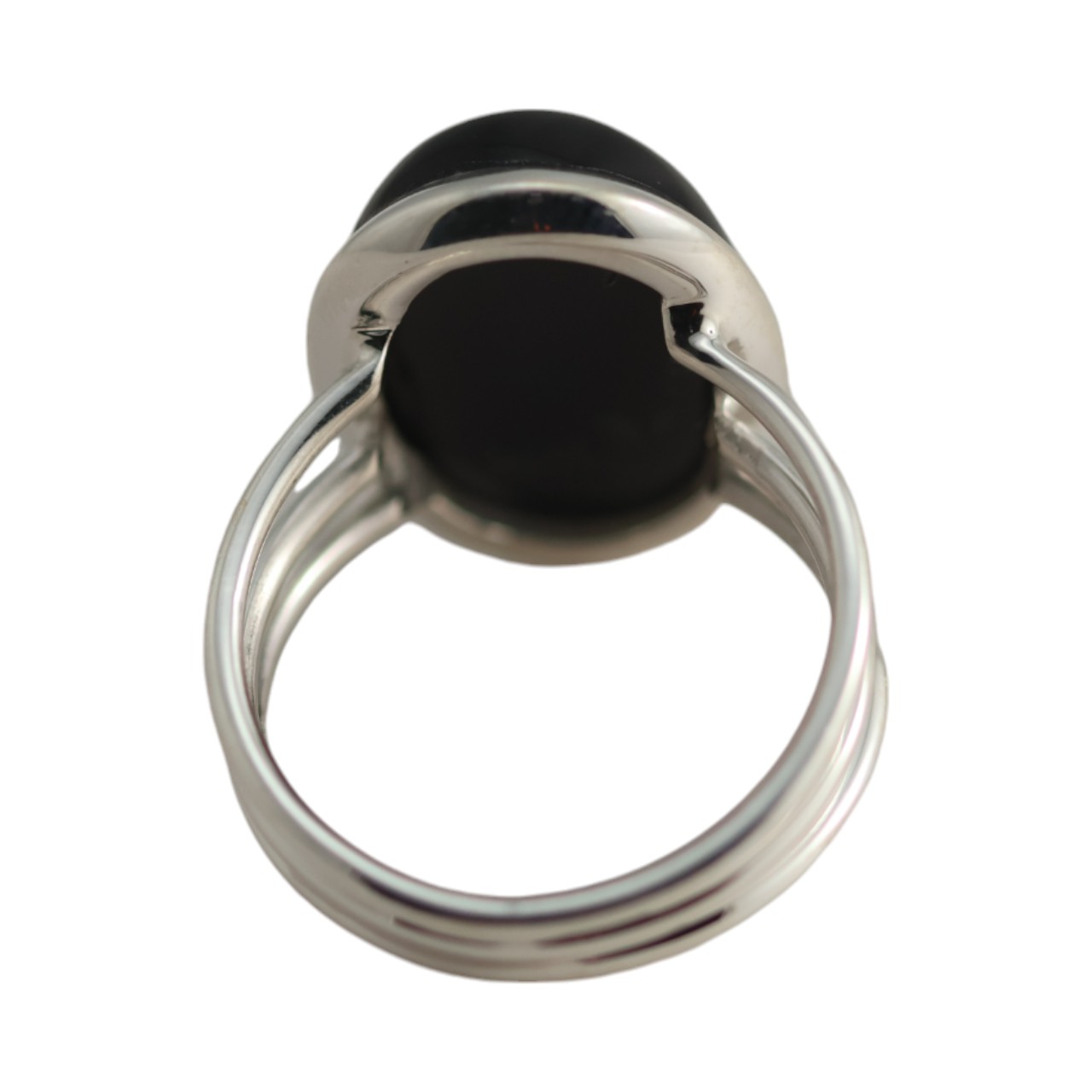 Superbe Bague en Argent avec Onyx Noir | Élégance Épurée - Taille 7-8 – Image 3