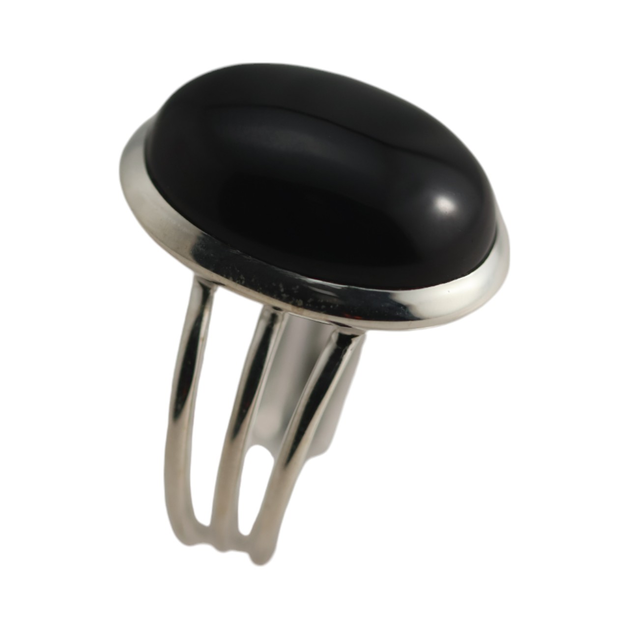 Superbe Bague en Argent avec Onyx Noir | Élégance Épurée - Taille 7-8 – Image 2