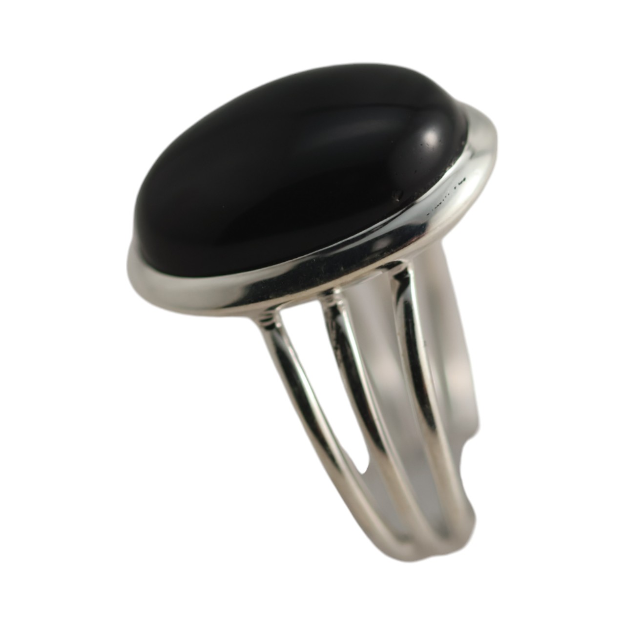 Superbe Bague en Argent avec Onyx Noir | Élégance Épurée - Taille 7-8 – Image 5
