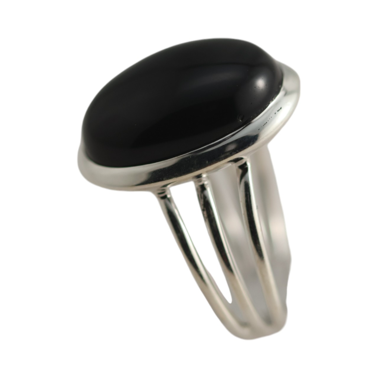 Superbe Bague en Argent avec Onyx Noir | Élégance Épurée - Taille 7-8 – Image 6