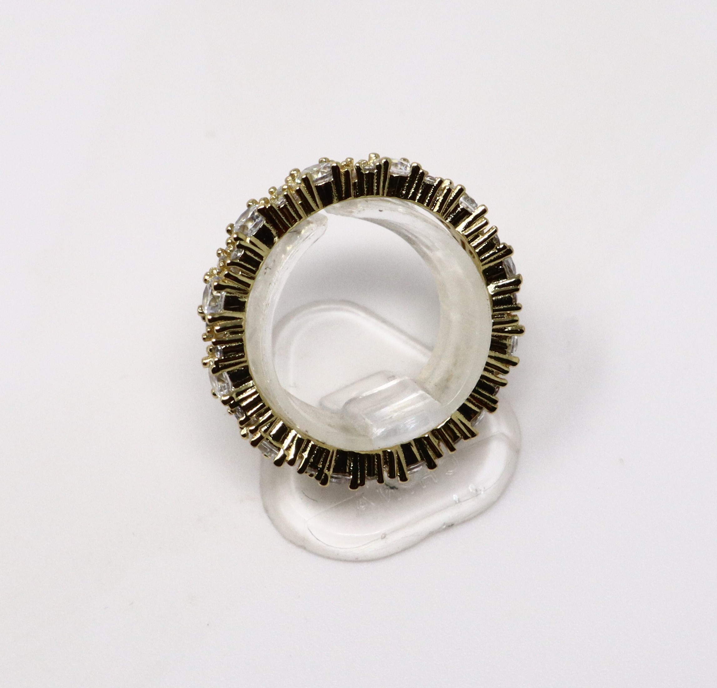 Bague en argent sterling 925 plaqué or avec zircon cubique - Taille 7-8 – Image 19