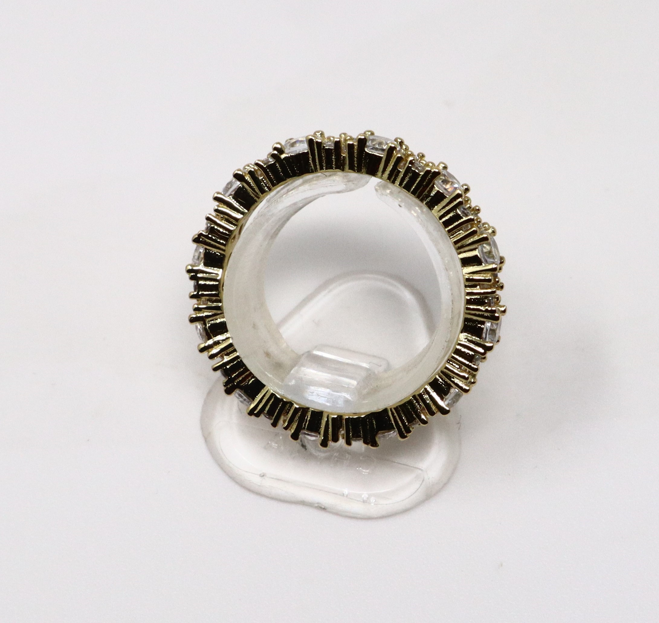 Bague en argent sterling 925 plaquée or élégante avec zircon cubique - Taille 7-8 – Image 21