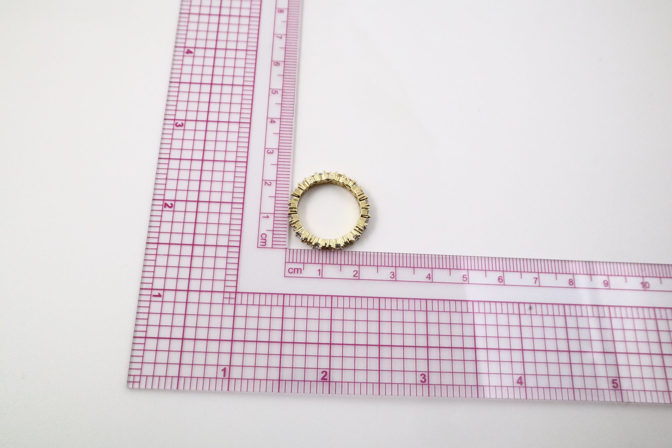 Bague en argent sterling 925 plaquée or élégante avec zircon cubique - Taille 7-8 – Image 26