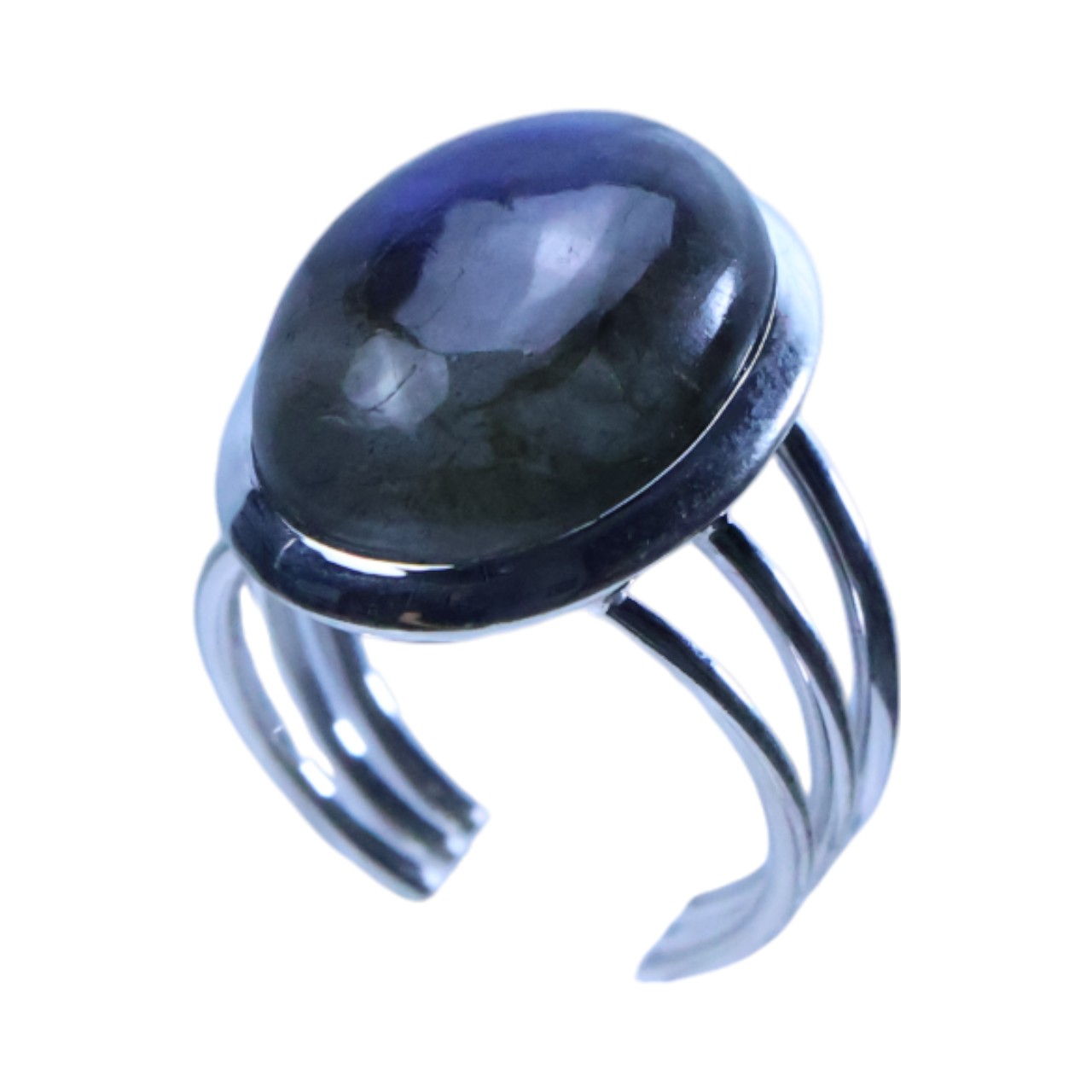 Bague en argent scintillant avec labradorite : chic et bijou pour chaque occasion - taille 7-8 – Image 9