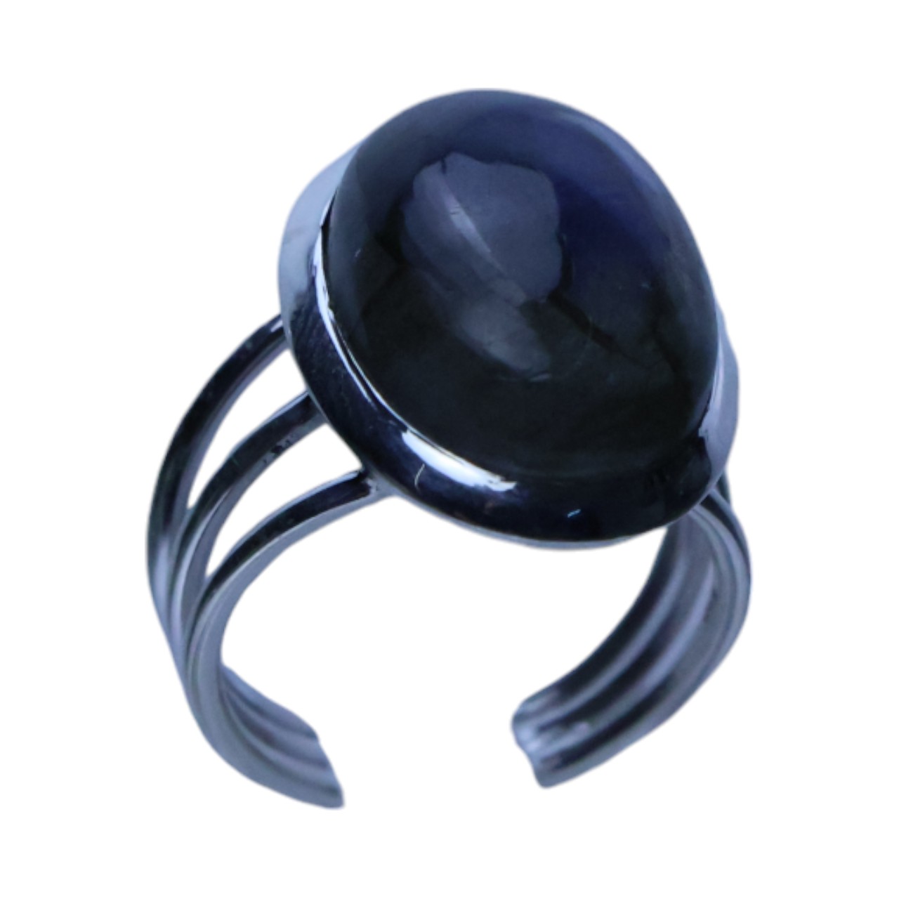 Bague en argent scintillant avec labradorite : chic et bijou pour chaque occasion - taille 7-8 – Image 5