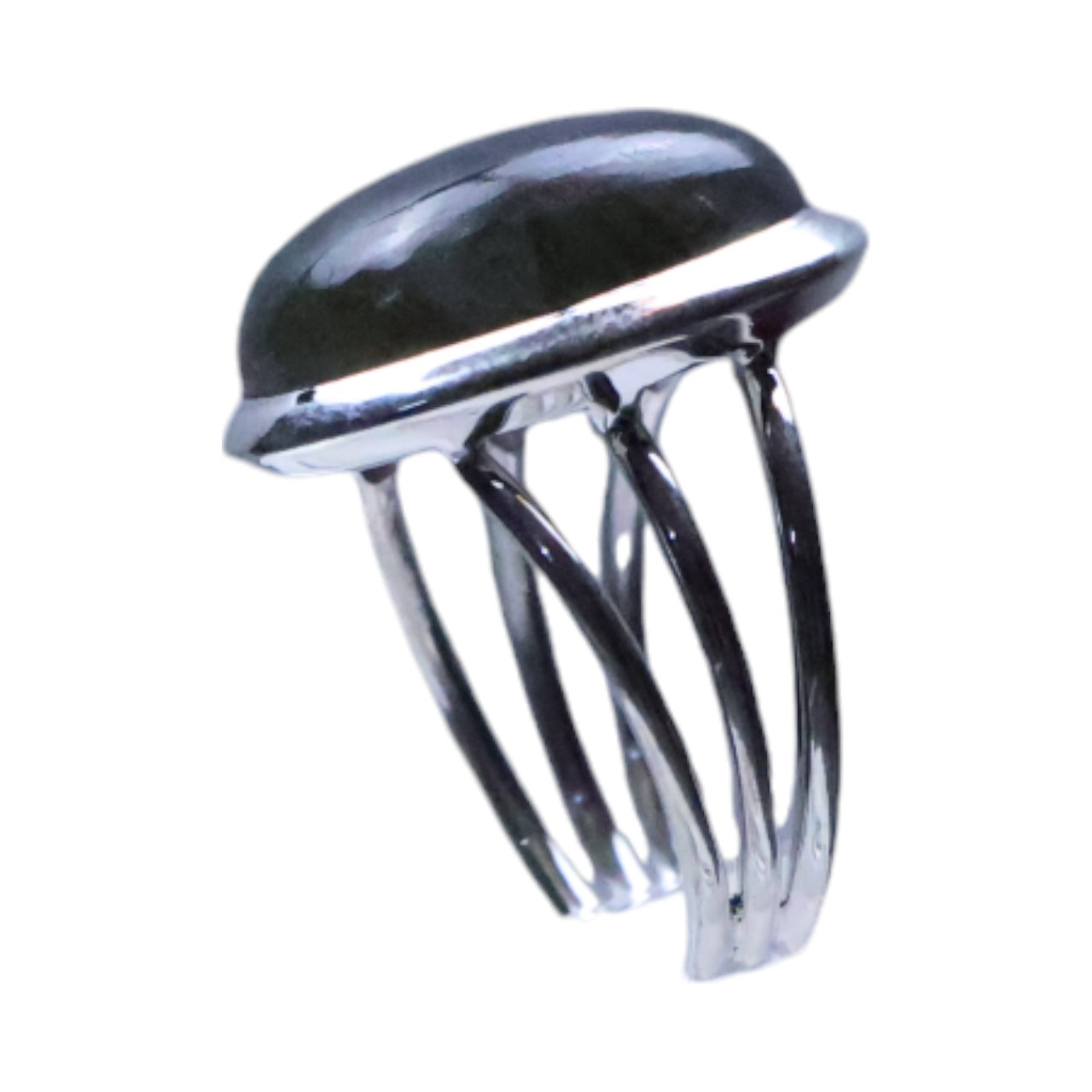 Bague en argent scintillant avec labradorite : chic et bijou pour chaque occasion - taille 7-8 – Image 6