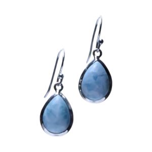 Boucles d'oreilles pendantes en argent sterling Larimar