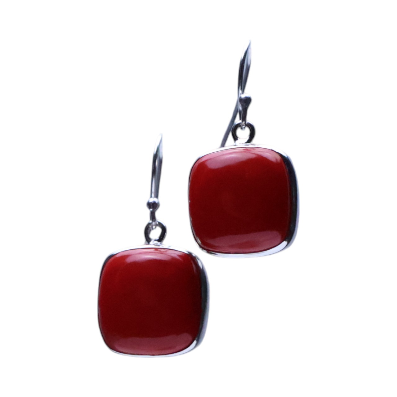 Des boucles d'oreilles carrées en corail rouge éblouissantes pour toutes les occasions – Image 4