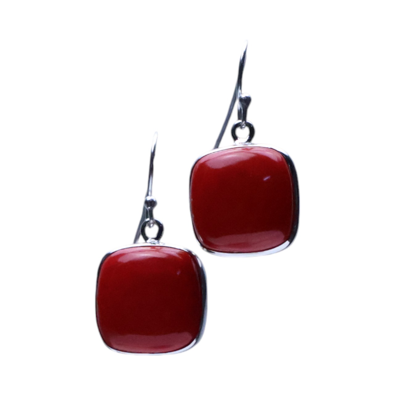 Des boucles d'oreilles carrées en corail rouge éblouissantes pour toutes les occasions – Image 5