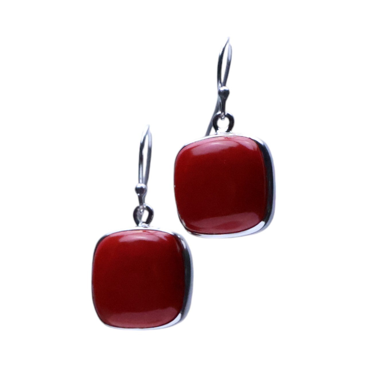 Des boucles d'oreilles carrées en corail rouge éblouissantes pour toutes les occasions – Image 9