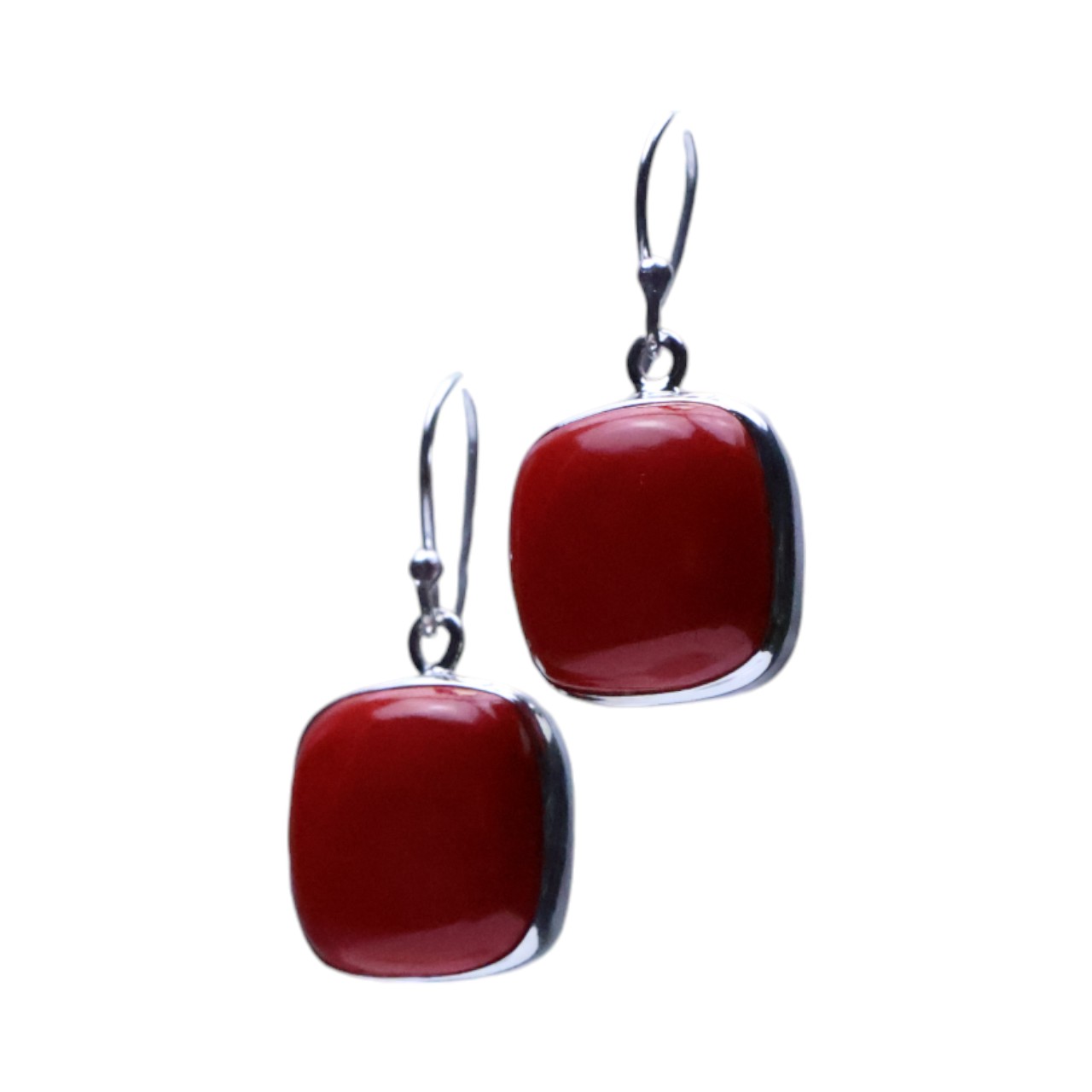 Des boucles d'oreilles carrées en corail rouge éblouissantes pour toutes les occasions – Image 6