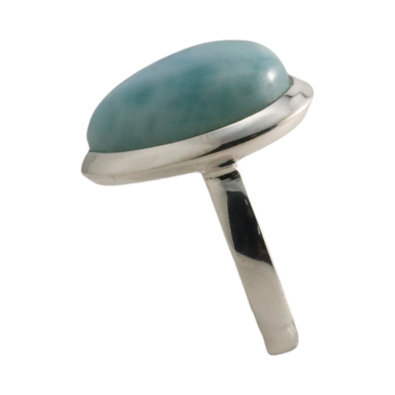 Brillez et étincellez avec l'anneau en larimar en forme de goutte d'eau - Taille 7-8 – Image 4