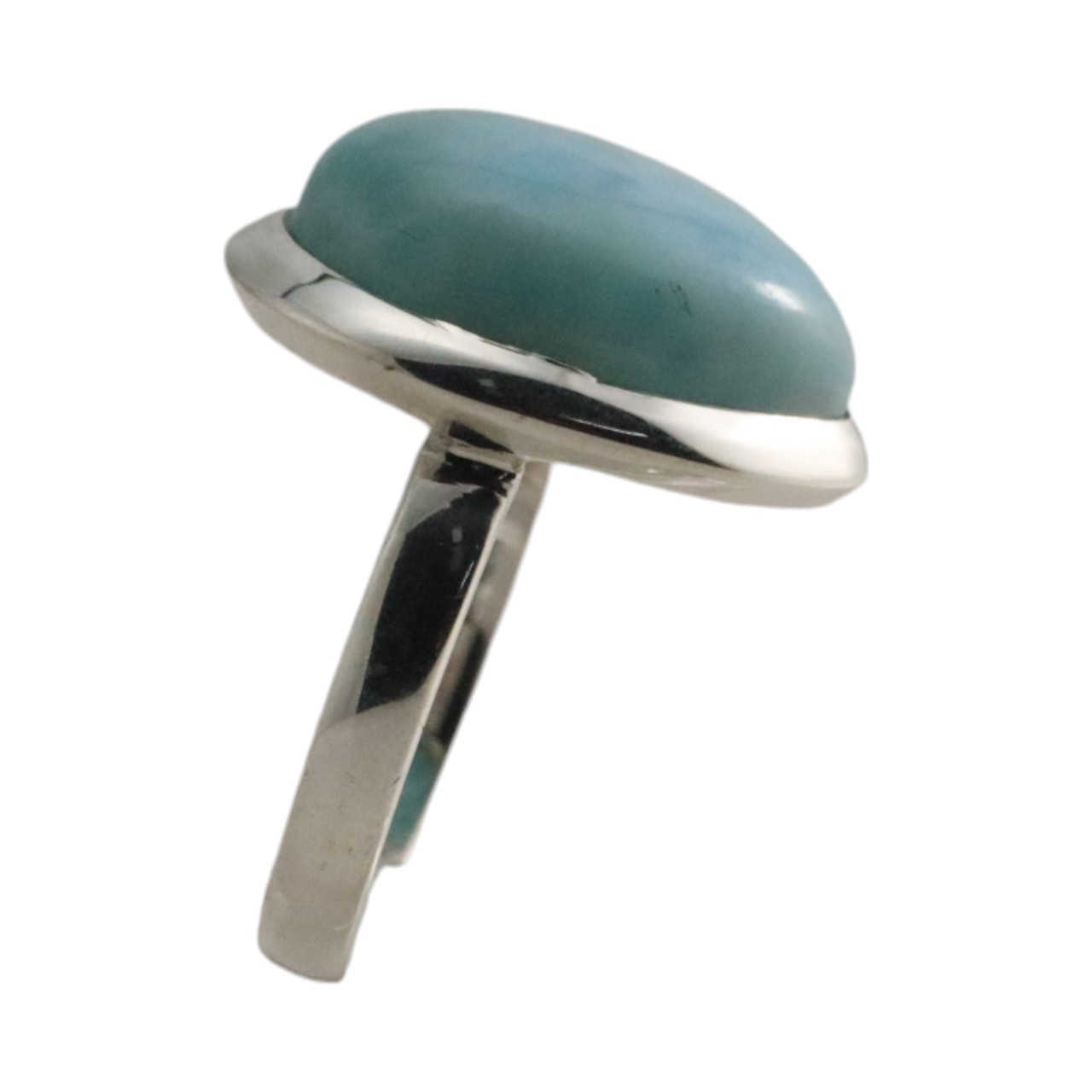 Brillez et étincellez avec l'anneau en larimar en forme de goutte d'eau - Taille 7-8 – Image 5