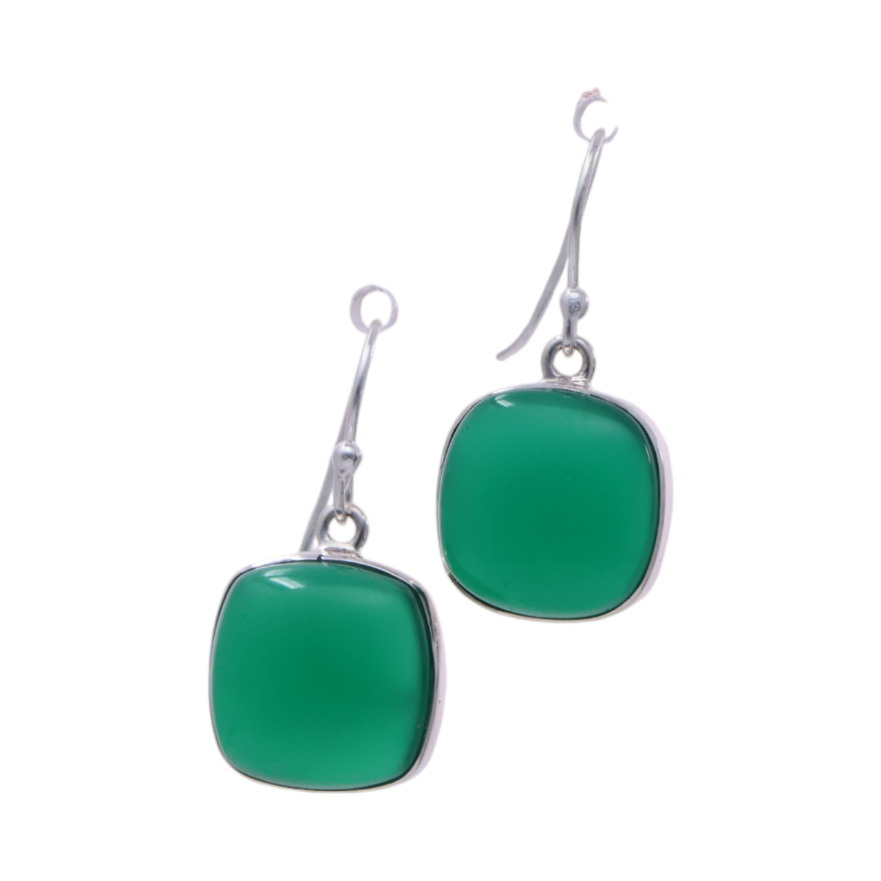 Brillez avec style : Boucles d'oreilles carrées en onyx vert pour une touche d'élégance – Image 4
