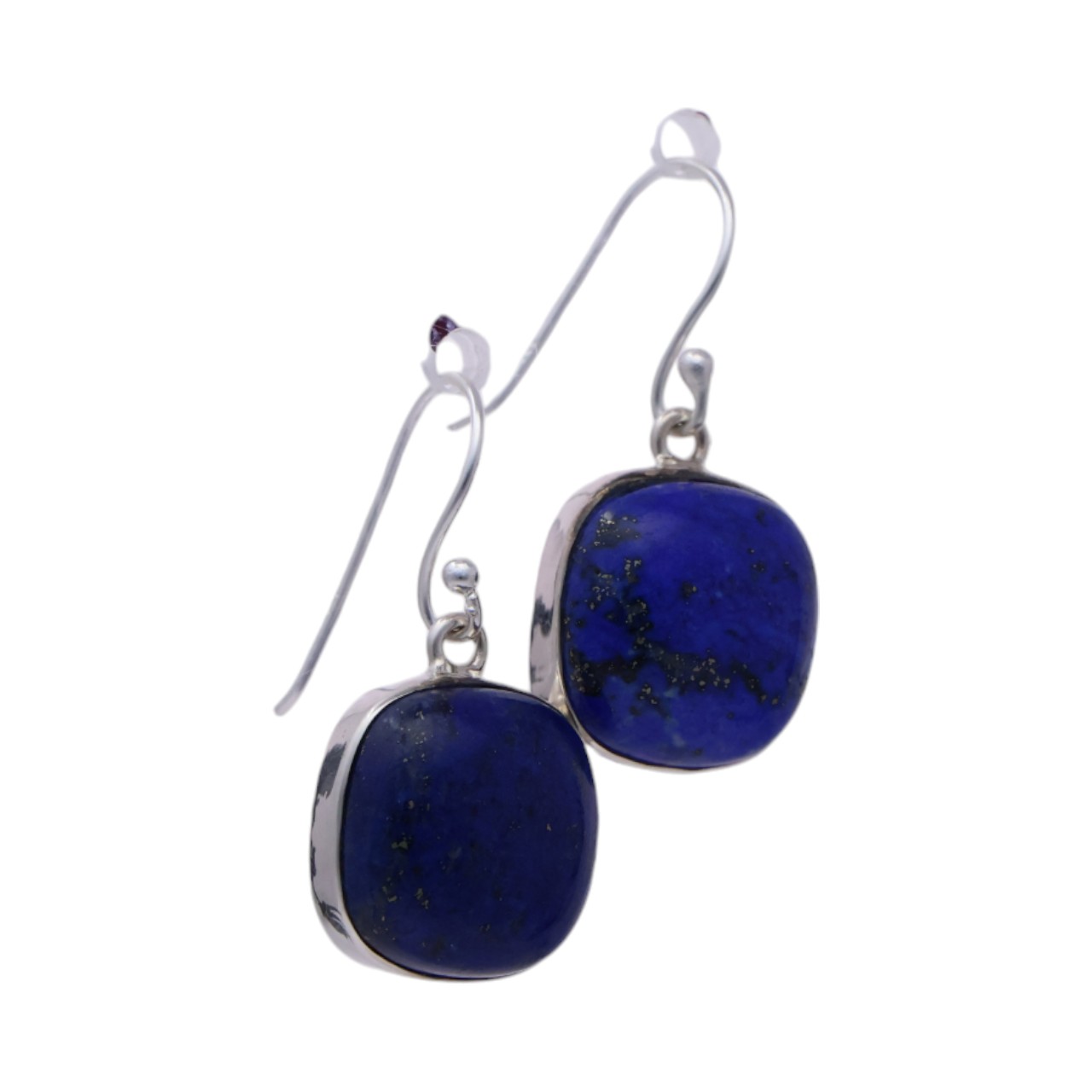 Brillez avec Style : Boucles d'oreilles carrées en Lapis Lazuli | Améliorez votre look maintenant – Image 3