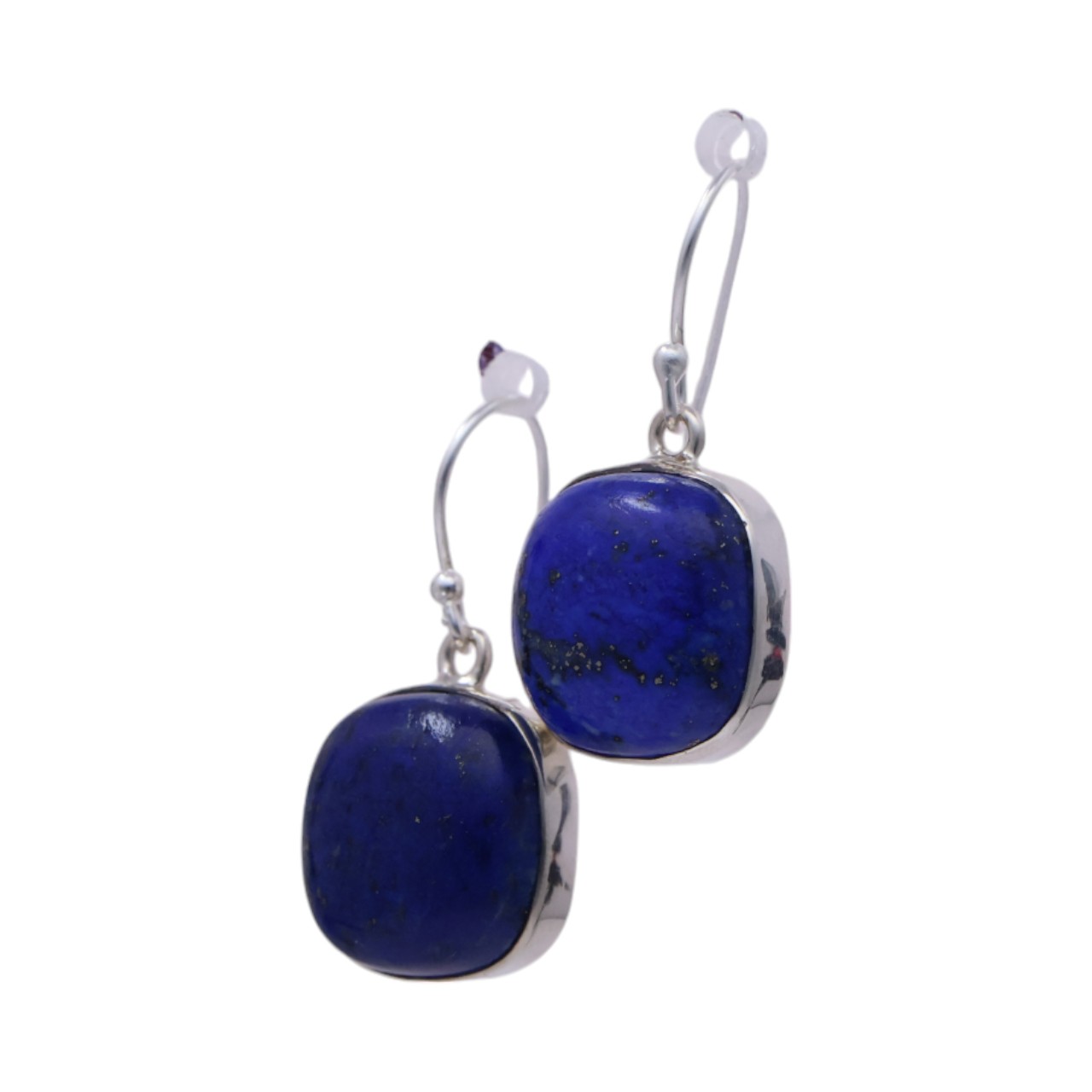 Brillez avec Style : Boucles d'oreilles carrées en Lapis Lazuli | Améliorez votre look maintenant – Image 5