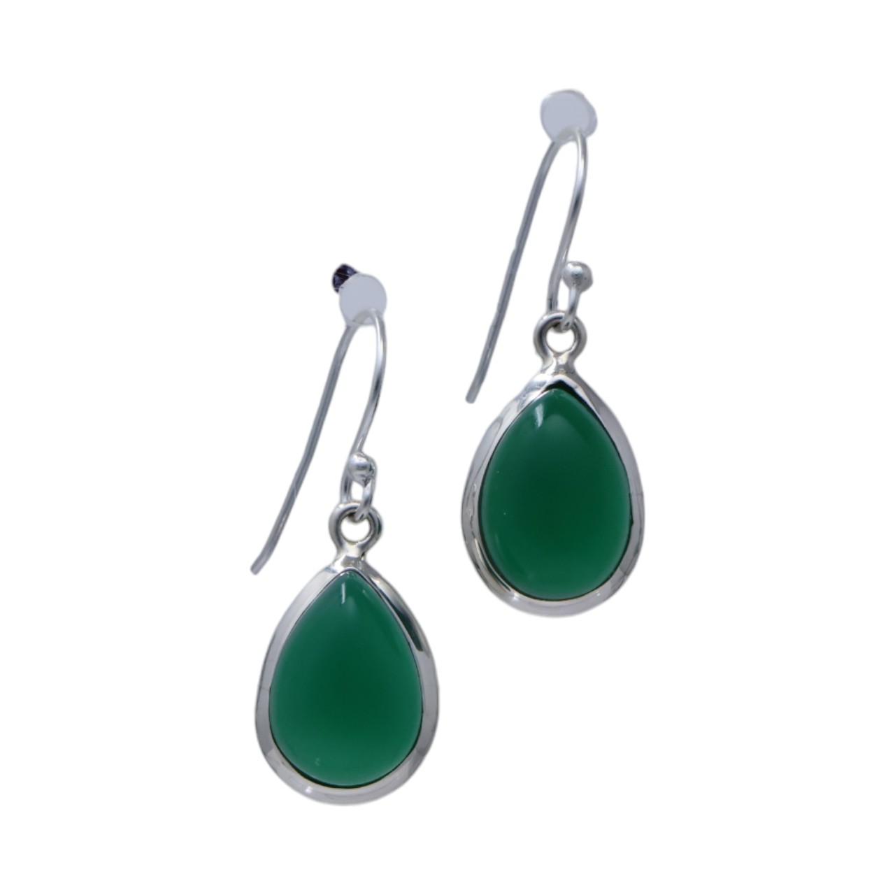 Boucles d'oreilles en argent sterling avec onyx vert - Option 1 – Image 8