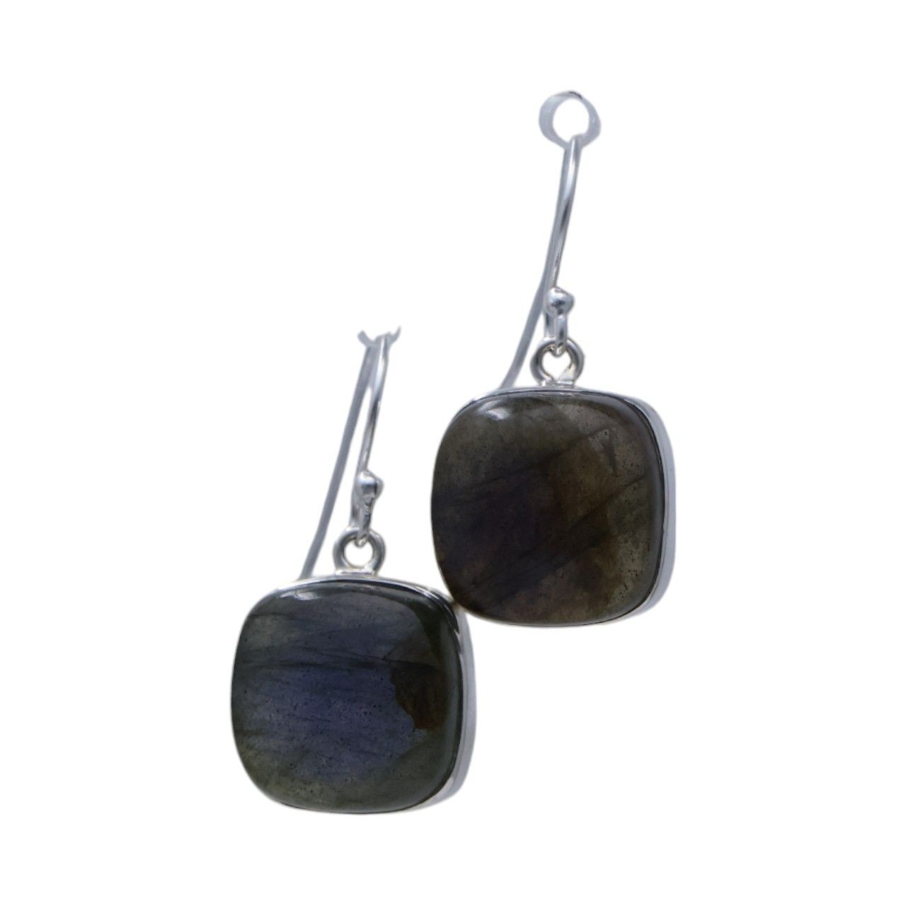 Boucles d'oreilles Labradorite Carrées | Bijoux pour Chaque Occasion – Image 4