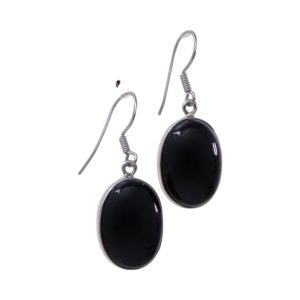 Boucles d'oreilles ovales en onyx noir - Améliorez le style Y avec une élégance distinctive