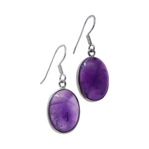 Boucles d'oreilles pendantes en argent sterling améthystes - La perfection à vos doigts