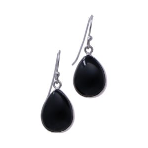Boucles d'Oreilles en Argent Sterling Onyx Noir - Ces Pièces Intemporelles