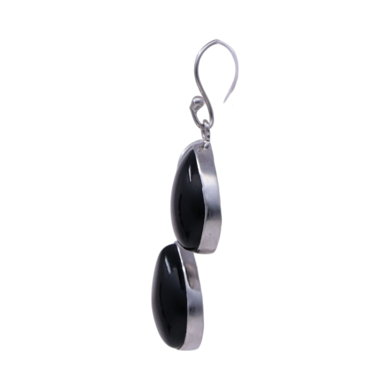 Boucles d'Oreilles en Argent Sterling Onyx Noir - Ces Pièces Intemporelles – Image 2