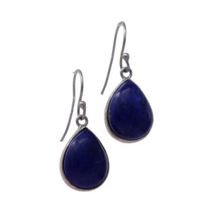 Superbes boucles d'oreilles en lapis lazuli et argent sterling : L'élégance moderne