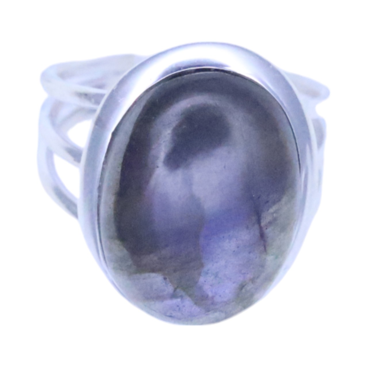 Bague en argent scintillant avec labradorite : chic et bijou pour chaque occasion - taille 7-8 – Image 2