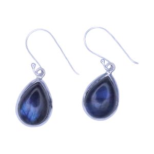 Brillance et Éclat : Boucles d'oreilles en argent sterling Labradorite