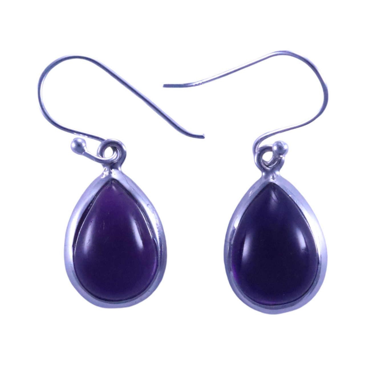 Boucles d'oreilles pendantes en argent sterling améthyste fait main – Image 8