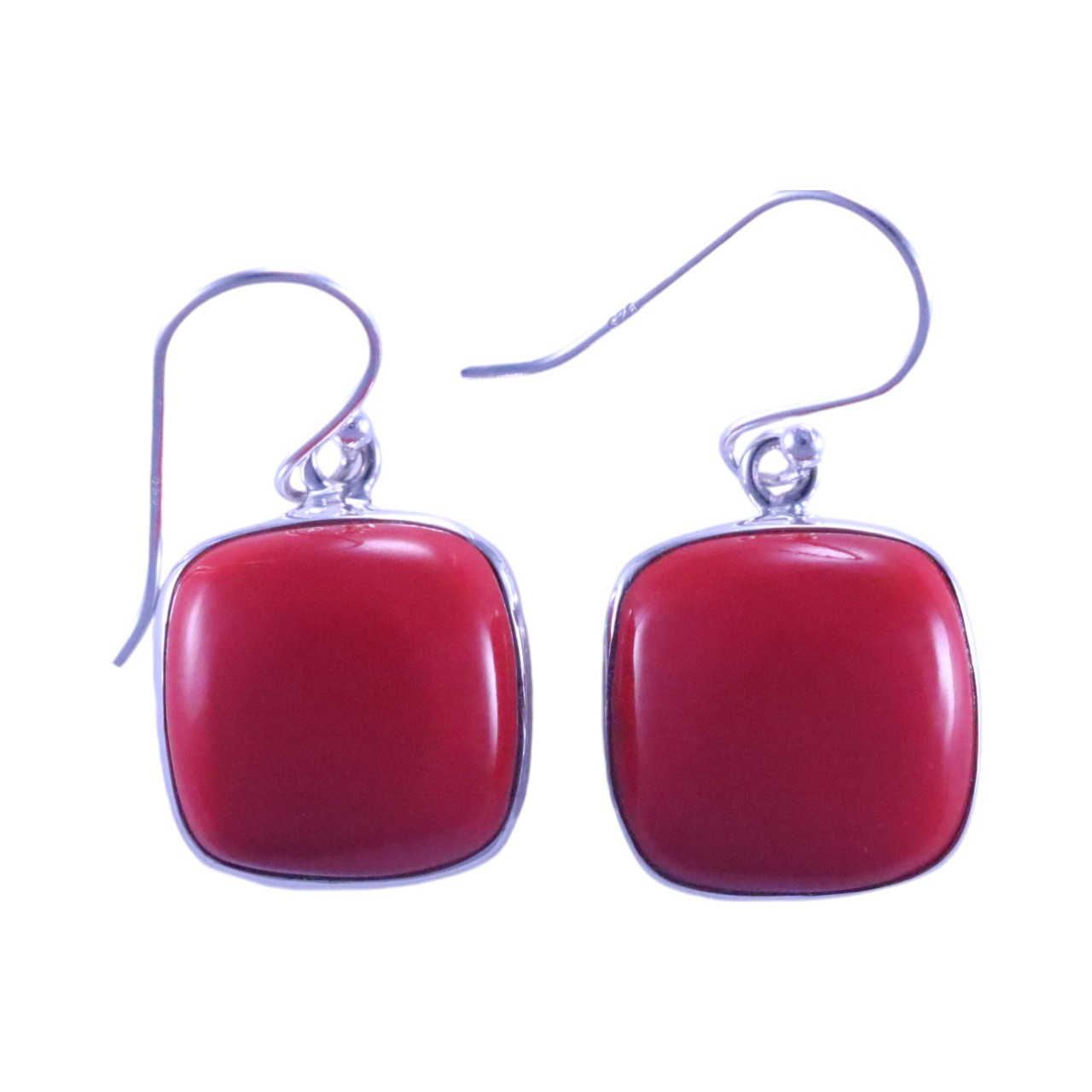 Des boucles d'oreilles carrées en corail rouge éblouissantes pour toutes les occasions – Image 2